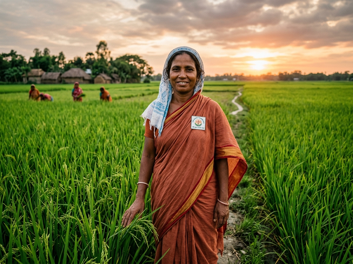 Agro-Cooperative Farmer in Paddy Field